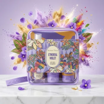 Coffret Rituel Corps "Ethereal Violet" – Set 3 Pièces (Brume, Crème & Gel Douche) – Image 2