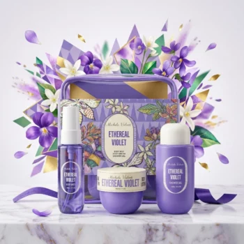 Coffret Rituel Corps "Ethereal Violet" – Set 3 Pièces (Brume, Crème & Gel Douche)