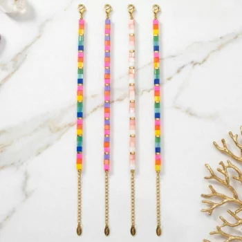 ✨ Lot de (1,95€ Pièce) 6 Bracelets Bohèmes – Acier Inoxydable & Perles Colorées