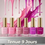 Présentoir de 24 (0,80€ pièce) : Vernis à Ongles Easy Paris – Effet Gel "9 Jours"