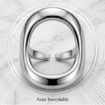 Bagues Argentée en Acier Inoxydable – Réglable et Adaptable