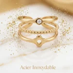 Bagues Dorée en Acier Inoxydable – Réglable et Adaptable
