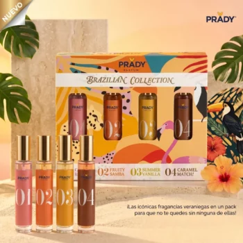 Carton de 40 (4,15€ Pièce)✨Coffret Brazilian Collection - Eau de Parfum Prady 4 X 33ml