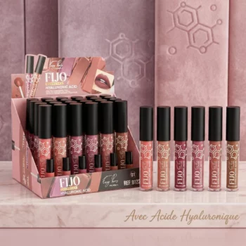 Présentoir de 24 (0,92€ Pièce) 👄 Présentoir de 24 Gloss à Lèvres – Easy Paris (Enrichis à l'Acide Hyaluronique) – Image 2