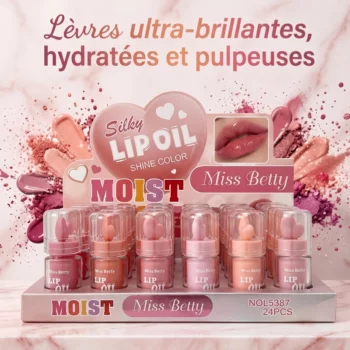 Présentoir de 24 (0,95€ pièce) : ✨ Silky Lip Oil "MOIST" – Miss Betty ✨