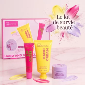 Présentoir de 6 (4,50€ Pièce) 🌟 Coffret "Hand & Lip Glow Set" – IDC Institute Glissy Radiant 🌟