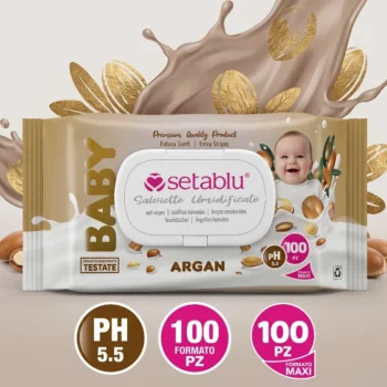 Lot de 6 (1.50€ Pièce) 🐴 Paquet Grand Format de 100 Lingettes Multi-usages à l’Huile d’Argan - Setablu