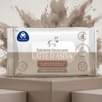 Lot de 6 (1.20€ Pièce) 🐴 Paquet de 40 Lingettes Démaquillantes au Lait d'Ânesse - Setablu