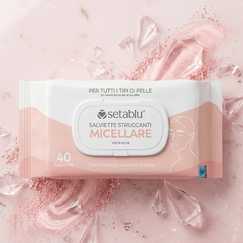 grossiste lingettes micellaire setablu Lot de 6 (1.20€ Pièce) ✨ Paquet de 40 Lingettes Démaquillantes Micellaires - Setablu – Image 1