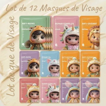 🌸 Coffret Cure Intense (0,75€ Pièce) : Lot de 12 Masques Kormesic 🌸