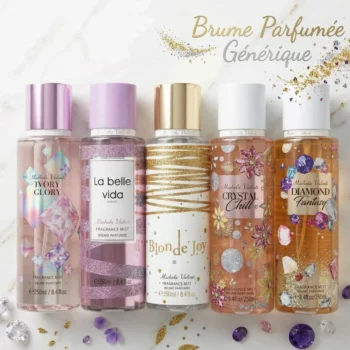 Mélange de 5 (2,90€ Pièce) Brume Corporelle Générique Parfumée – Michela Valenti (250 ml)