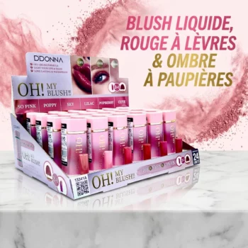 Présentoir de 24 (1,55€ pièce) : 🌟 OH! MY BLUSH!! Liquid 3-en-1 – D'DONNA 🌟 – Image 3