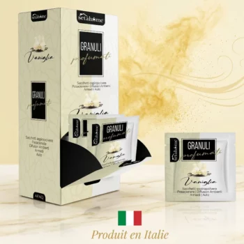 Distributeur de 25 (0,70€ Pièce) 🌸 Sachets Parfumés Vanille Multi-Usages - Aspirateur, Voiture, Armoire, Ambiance, Cendrier