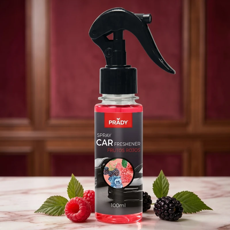 grossiste spray voiture et maison golden man prady (1) Carton de 12 (1,35€ Pièce) 🍓 Spray d'Ambiance Parfumé Voiture & Maison – Fruits Rouges (100ml) – Image 1