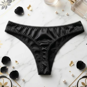 Lot de 6 (soit 0,70€ unité) : Lot de 6 Tangas Noir "Romantico Lace" - Orbro Underwear – Image 2