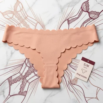 Lot de 24 (soit 0,55€ unité) : Tangas "Pink Intimo" 3 Couleurs – Sans Couture & Bordures Festonnées