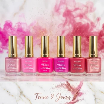 Présentoir de 24 (0,80€ pièce) : Vernis à Ongles Easy Paris – Effet Gel "9 Jours"