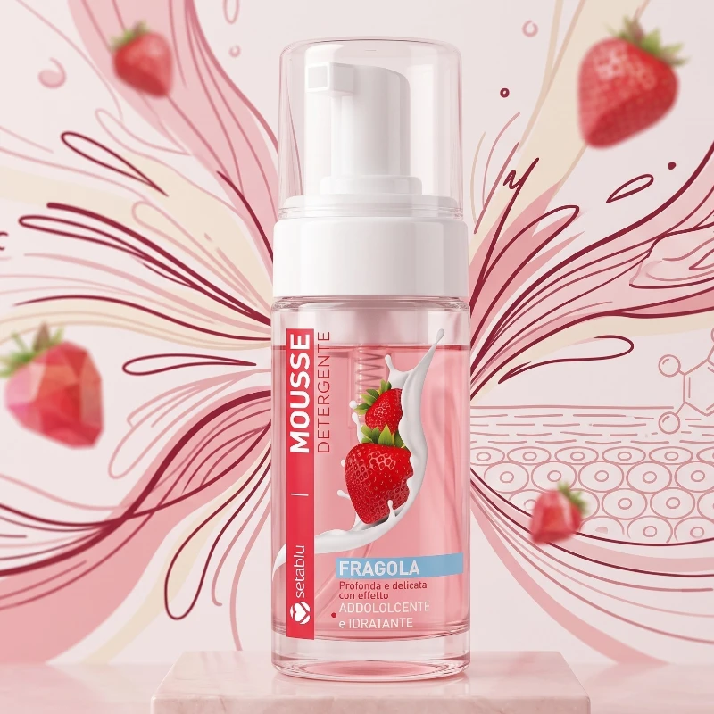 mousse détergente fraise setablu 🍓 Lot de 6 : Mousse Nettoyante de Visage Fraise Chantilly 120ml, SETABLU ✨ – Image 1