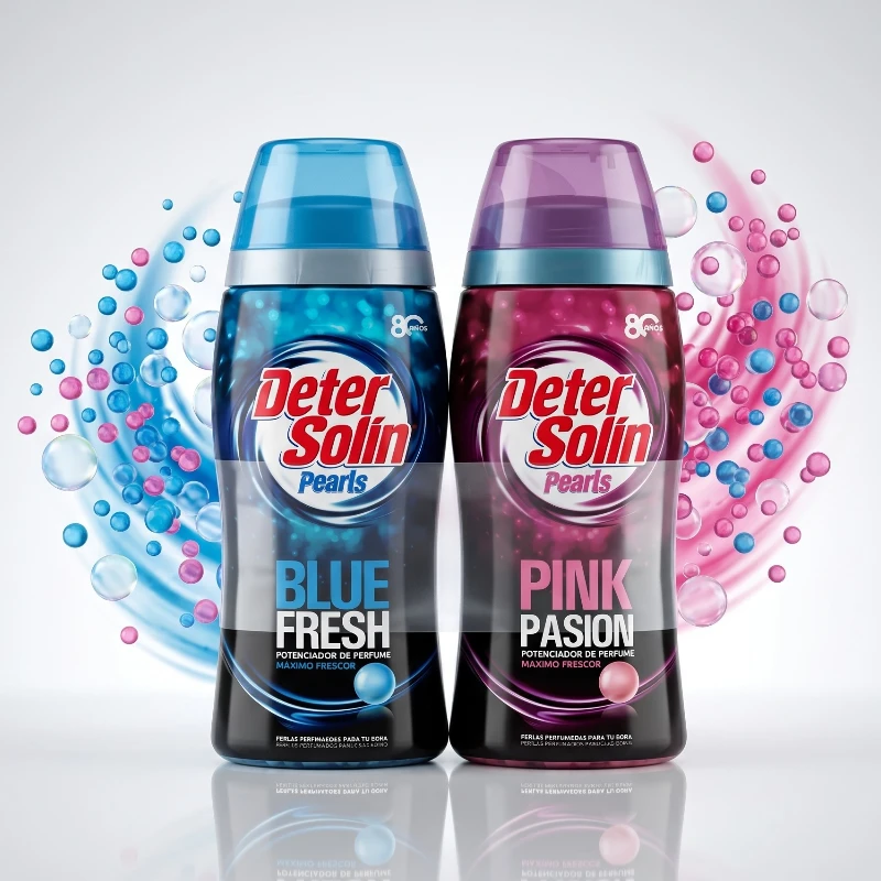 fournisseur de billes parfumée pour machine à laver (2) Lot de 4 ( 3,90€ Pièce) Parfum en Perles Vêtements Pack Duo Detersolin Pearls - Blue Fresh & Pink Pasion – Image 1