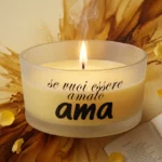 Lot de 4 🕯️ Bougies Parfumées VANILLE en Verre Givré – Collection "Messages Inspirants"