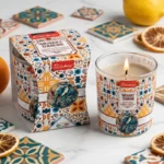 Lot de 6 🕯️ ✨ Bougie Parfumée à La Pomme Verte Collection "Mosaïque" – Seta Home (85g)