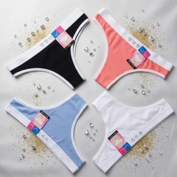 Lot de 24 Tangas Femme "Power Flower" – Confort & Strass ✨