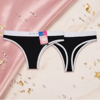 Lot de 24 Tangas Femme "Power Flower" – Confort & Strass ✨ – Image 2