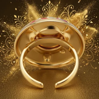 💍 Grosse Bague Élégance Premium En Acier Inoxydable– Collection Éclat Hauteur 3cm 🌟 Vert – Image 2
