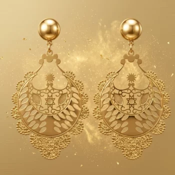 ✨ Boucles d'Oreilles Créoles "Soleil Levant" ✨ 4,50cm X 3,50cm