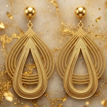 ✨ Boucles d'Oreilles Créoles "Soleil Levant" ✨ 6,50cm X 4cm