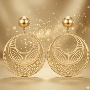 ✨ Boucles d'Oreilles Créoles "Soleil Levant" ✨ Diamètre 4,50cm