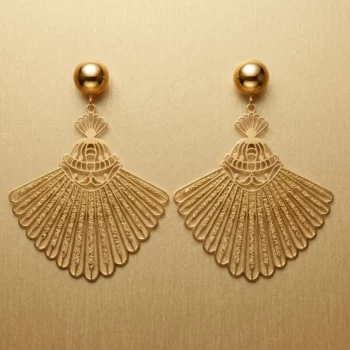 ✨ Boucles d'Oreilles Créoles "Soleil Levant" ✨ 6cm X 5cm