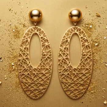 ✨ Boucles d'Oreilles Créoles "Soleil Levant" ✨ 6,50cm X 2,50cm