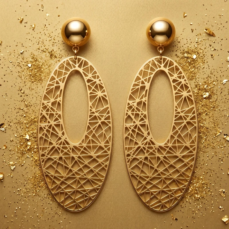 fournisseur en boucles d'oreilles (9) ✨ Boucles d'Oreilles Créoles "Soleil Levant" ✨ 6,50cm X 2,50cm – Image 1
