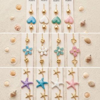 ✨ Lot de 12 Bracelets Acier Inoxydable – Collection "Douceur Nacrée" ✨