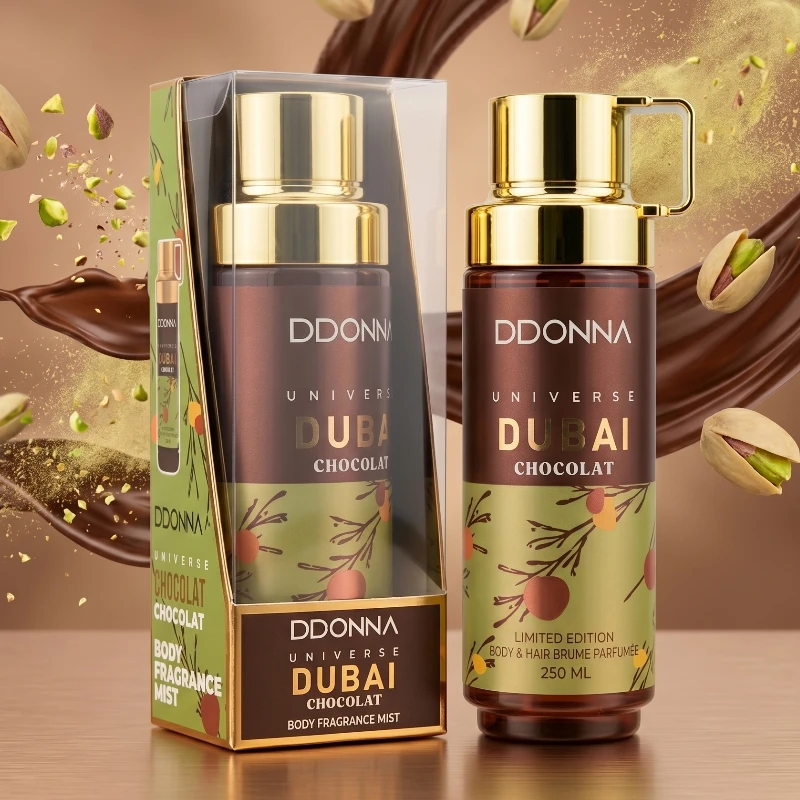 fournisseur en brume corporelle dubai chocolat donna 🍫 Brume Corps & Cheveux DDONNA - Universe Dubai Chocolat (250ml) ✨ – Image 1