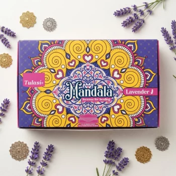 Présentoir de 12 ✨ Boîtes de 20 encens Tulasi Mandala - Parfum Lavande ✨ – Image 2