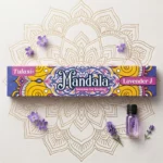 Présentoir de 12 ✨ Boîtes de 20 encens Tulasi Mandala - Parfum Lavande ✨