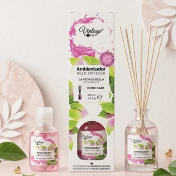 Carton de 12 🌸 Mikado "La Vida es Bella" – Vintage Home (100 ml + Recharge 50 ml offerte) 🌸