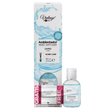 Carton de 12 ✨ Mikado "Limpio" – Vintage Home (100 ml + Recharge 50 ml offerte) ✨ – Image 2