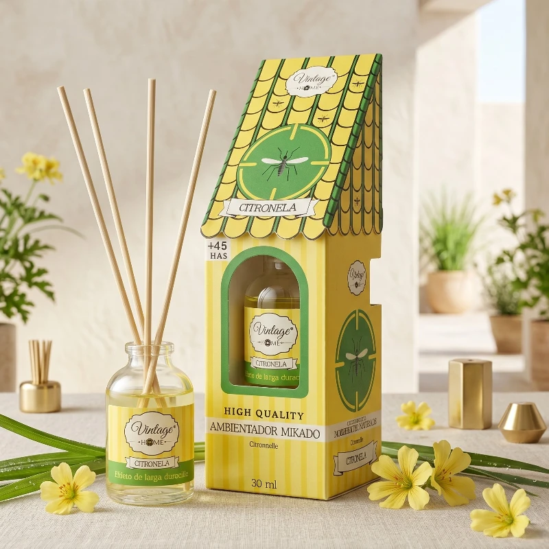 fournisseur en mikado 30ml anti moustique Vintage 🍋 Mikado "Citronela" – Vintage Home (30 ml) 🍋 – Image 1