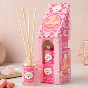 Carton de 6 🍬 Mikado "Chicle de Fresa - Bubble Gum à la Fraise" – Vintage Home (30 ml) 🍓