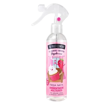 Carton de 12 🍓 Spray Désodorisant Polyvalent Fraise Crème – The Fruit Company (250 ml) 🍦 – Image 2