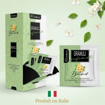 Dstributeur de 25 🌸 Sachets Parfumés "Bouquet Warm" Multi-Usages - Aspirateur, Voiture, Armoire, Ambiance, Cendrier