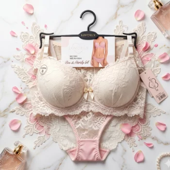 🖤 Lot de 6 Ensembles Lingerie 2 Pièces – Dentelle Élégante (Bonnet B) ✨ Podiums de Tailles Mixte – Image 3