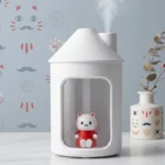 🤍 Humidificateur & Diffuseur d'Arômes Ultrasonique – Élégance Blanche 🌸 14,80cm