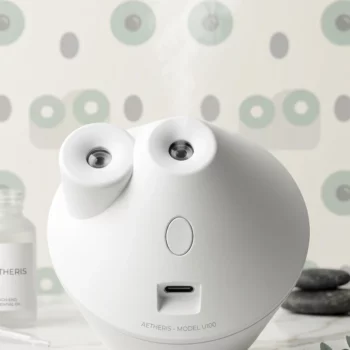 🤍 Humidificateur & Diffuseur d'Arômes Ultrasonique – Élégance Blanche 🌸 14,80cm – Image 2