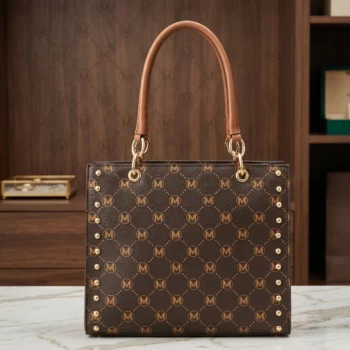 👑 Duo de Sacs à Main Élégance – Simili Cuir Marron Fauve 🤎 – Image 4