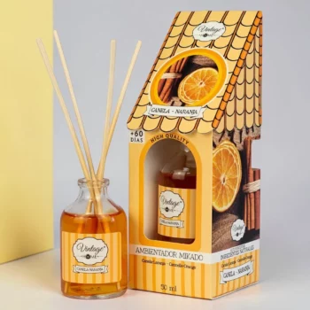 Carton de 6 🍊 DIFFUSEUR MIKADO VINTAGE HOME – CANNELLE & ORANGE (30 ML) – Image 2