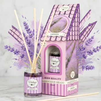 Carton de 6 💜 DIFFUSEUR MIKADO VINTAGE HOME – LAVANDE (30 ML)